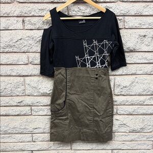 Chic Black and Olive Dress